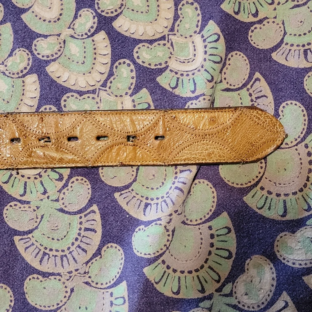 Justin Ostrich Cowboy Belt